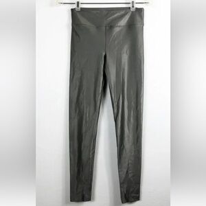 Koral Khaki Faux Leather-Look Leggings